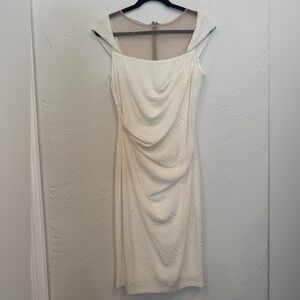 Stunning NWT Cream Illusion Cocktail Dress! Perfect for a night out!

- SIZE 10